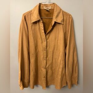 Notations Women's Tan Button Down Shirt